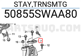 Honda 50855SWAA80 STAY,TRNSMTG