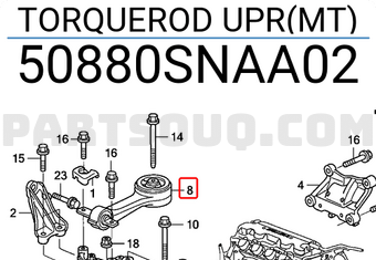 Honda 50880SNAA02 TORQUEROD UPR(MT)
