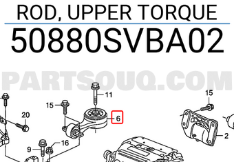 Honda 50880SVBA02 ROD, UPPER TORQUE