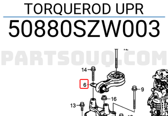 Honda 50880SZW003 TORQUEROD UPR