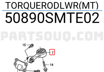 Honda 50890SMTE02 TORQUERODLWR(MT)