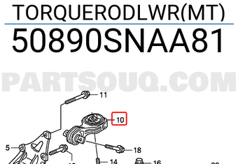 Honda 50890SNAA81 TORQUERODLWR(MT)