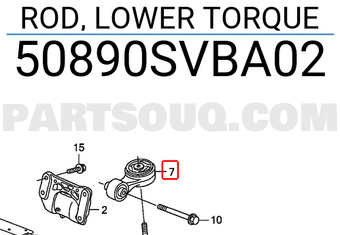 Honda 50890SVBA02 ROD, LOWER TORQUE