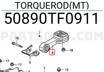 Honda 50890TF0911 TORQUEROD(MT)