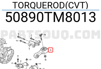 Honda 50890TM8013 TORQUEROD(CVT)