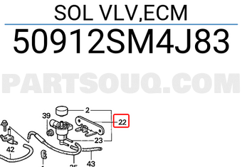 Honda 50912SM4J83 SOL VLV,ECM