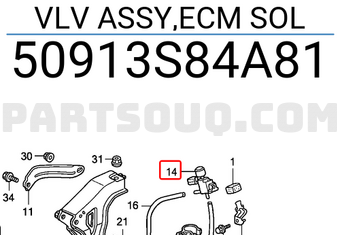 Honda 50913S84A81 VLV ASSY,ECM SOL