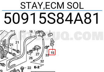 Honda 50915S84A81 STAY,ECM SOL