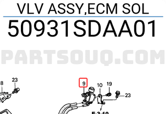 Honda 50931SDAA01 VLV ASSY,ECM SOL