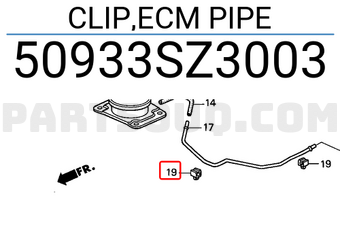 Honda 50933SZ3003 CLIP,ECM PIPE