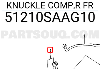 Honda 51210SAAG10 KNUCKLE COMP,R FR