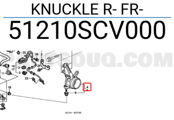 Honda 51210SCV000 KNUCKLE R- FR