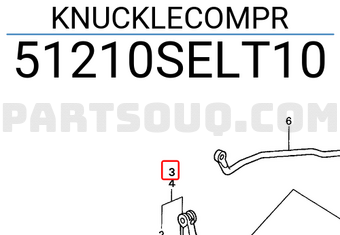 Honda 51210SELT10 KNUCKLECOMPR