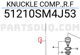 Honda 51210SM4J53 KNUCKLE COMP.,R.F
