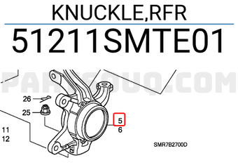 Honda 51211SMTE01 KNUCKLE,RFR