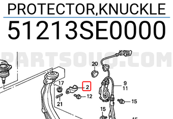 Honda 51213SE0000 PROTECTOR,KNUCKLE