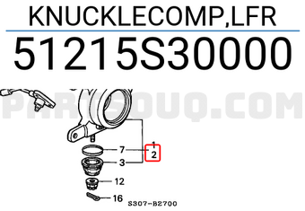 Honda 51215S30000 KNUCKLECOMP,LFR