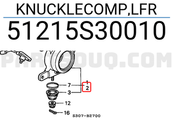 Honda 51215S30010 KNUCKLECOMP,LFR