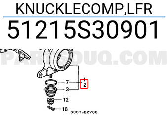 Honda 51215S30901 KNUCKLECOMP,LFR