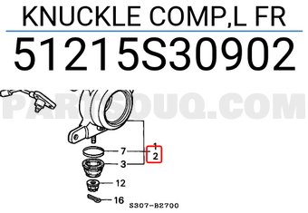 Honda 51215S30902 KNUCKLE COMP,L FR