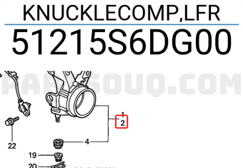 Honda 51215S6DG00 KNUCKLECOMP,LFR