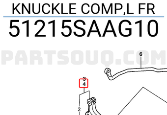 Honda 51215SAAG10 KNUCKLE COMP,L FR
