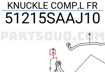 Honda 51215SAAJ10 KNUCKLE COMP,L FR
