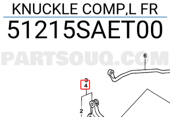 Honda 51215SAET00 KNUCKLE COMP,L FR