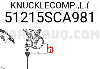 Honda 51215SCA981 KNUCKLECOMP.,L