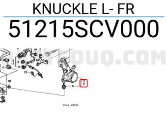 Honda 51215SCV000 KNUCKLE L- FR