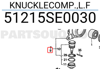 Honda 51215SE0030 KNUCKLECOMP.,L.F