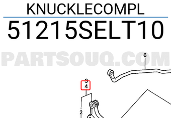 Honda 51215SELT10 KNUCKLECOMPL