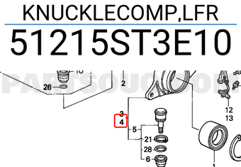 Honda 51215ST3E10 KNUCKLECOMP,LFR