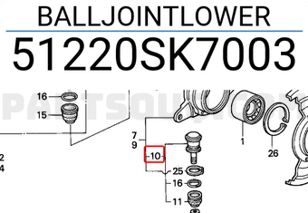 Honda 51220SK7003 BALLJOINTLOWER