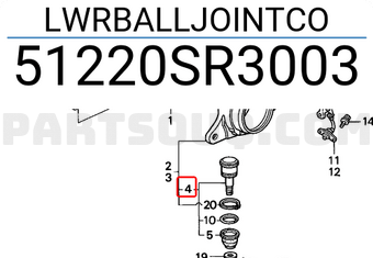 Honda 51220SR3003 LWRBALLJOINTCO