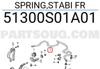 Honda 51300S01A01 SPRING,STABI FR
