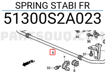 Honda 51300S2A023 SPRING STABI FR