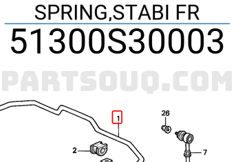 Honda 51300S30003 SPRING,STABI FR