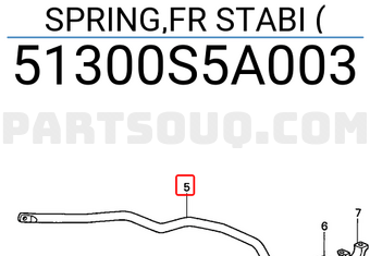 Honda 51300S5A003 SPRING,FR STABI