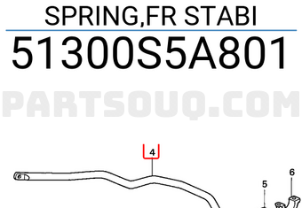 Honda 51300S5A801 SPRING,FR STABI