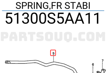 Honda 51300S5AA11 SPRING,FR STABI