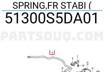 Honda 51300S5DA01 SPRING,FR STABI