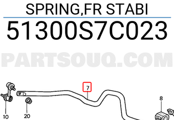 Honda 51300S7C023 SPRING,FR STABI