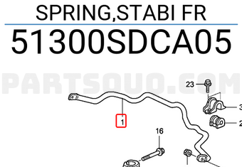 Honda 51300SDCA05 SPRING,STABI FR