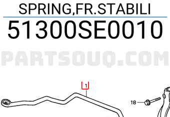 Honda 51300SE0010 SPRING,FR.STABILI