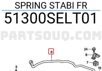 Honda 51300SELT01 SPRING STABI FR