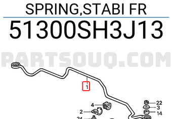 Honda 51300SH3J13 SPRING,STABI FR