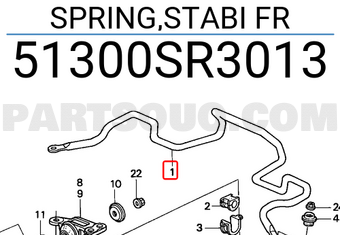 Honda 51300SR3013 SPRING,STABI FR