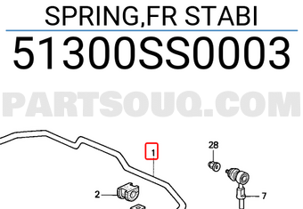 Honda 51300SS0003 SPRING,FR STABI