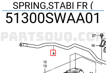 Honda 51300SWAA01 SPRING,STABI FR